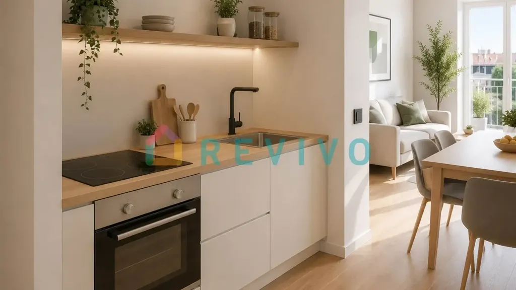 Cuisine - Rusticated Flat with Balcony in Florence