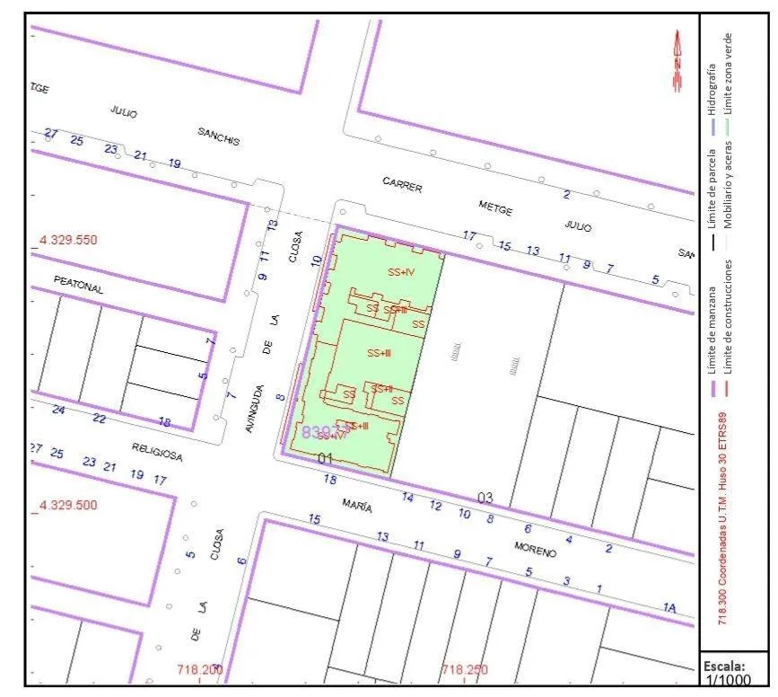 Plan - Parking Space with Shade in La Pobla Llarga