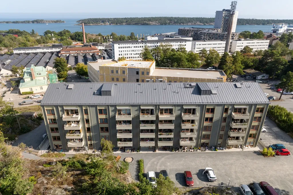 Vue aérienne - Three-bedroom Apartment with West View in Nynäshamn
