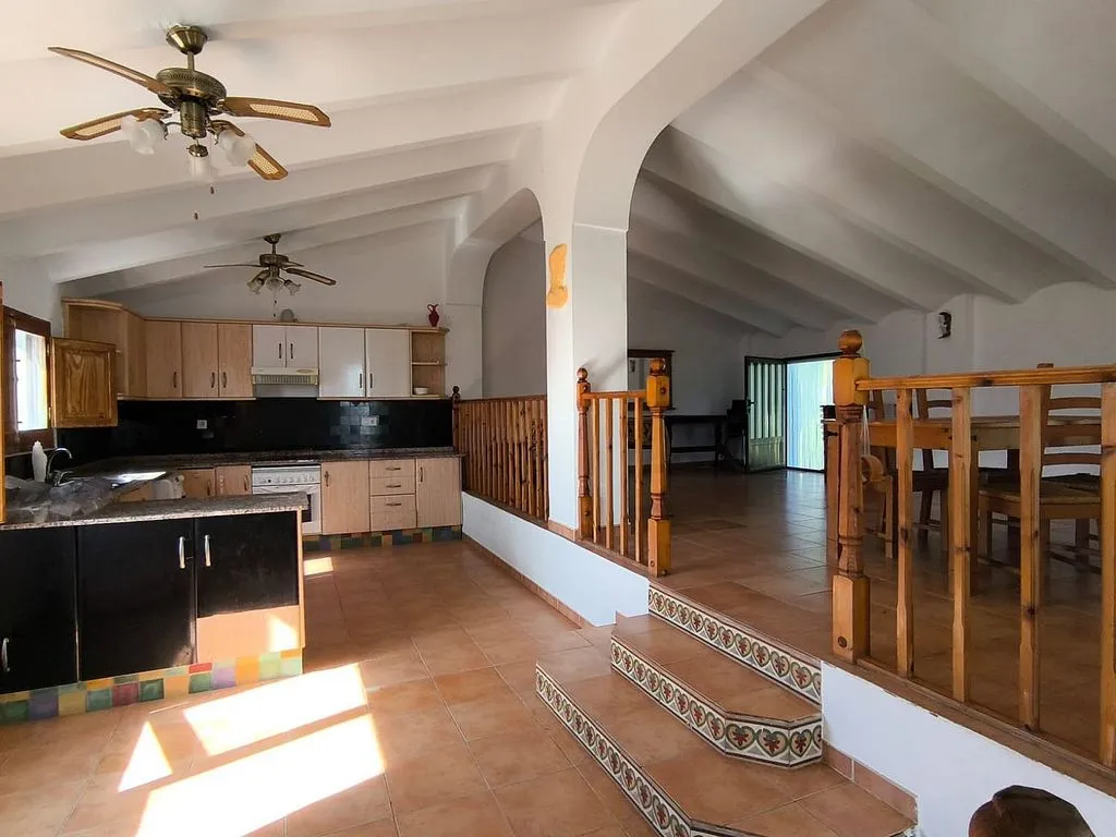 Esszimmer - Terraced House with Balcony in Castelló de Rugat