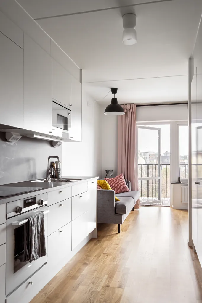 Kitchen - Modern Flat with West-Facing Balcony in Göteborg