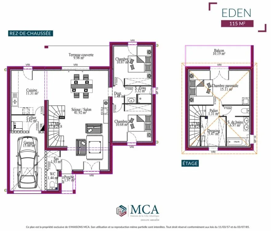 Plan - Maison Contemporaine à Construire à Cenon
