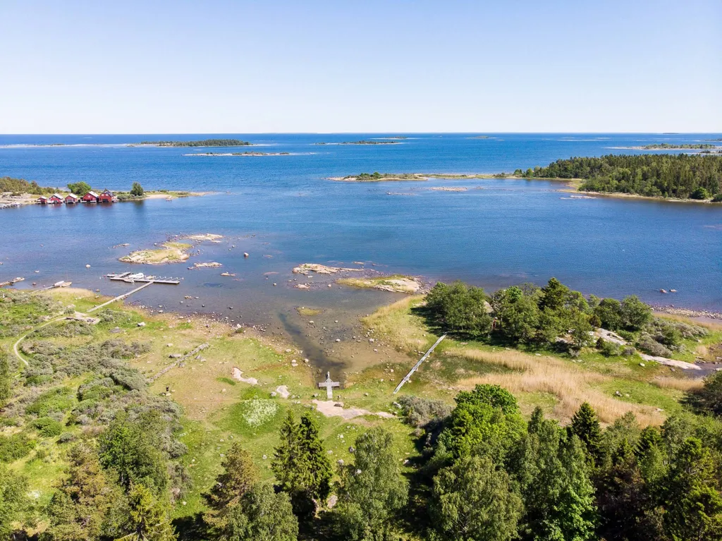 Vue aérienne - Plot with Water Access in Fagerviken, Uppsala