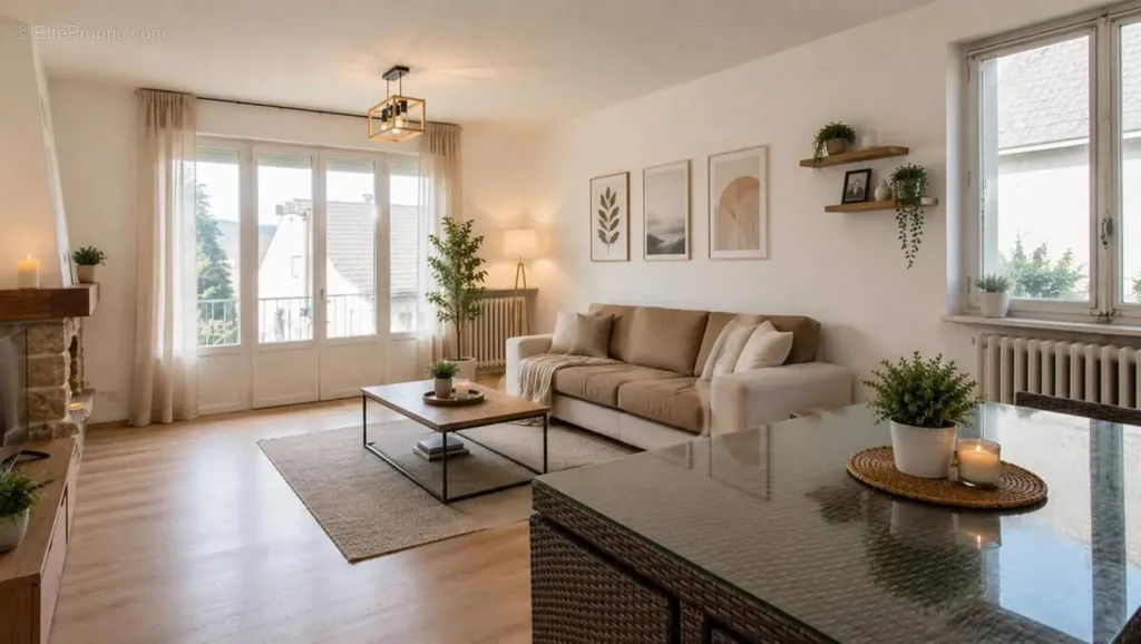 Séjour - Maison Lumineuse avec Jardin à Guéret
