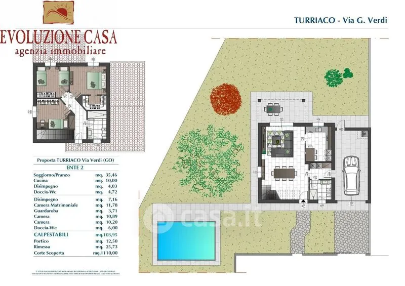 Plaan - Villa with Garden and Pool in Turriaco