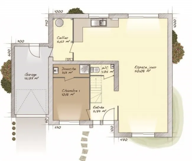 Planimetria - New Build House with Garden in Ormesson-sur-Marne