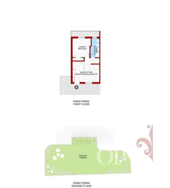 Planimetria - Appartamento con giardino e terrazza a Trecchina