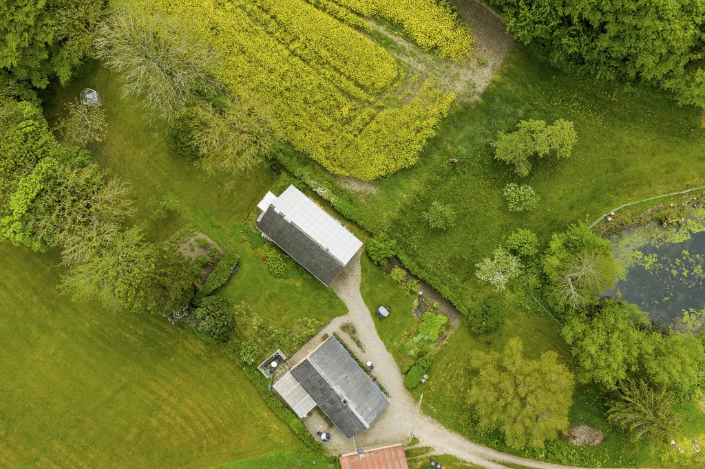 Vue aérienne - Villa with Workshop in Stenstrup