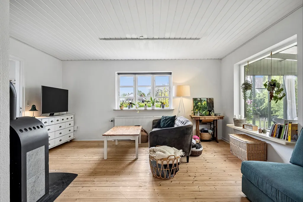 Séjour - Villa with Garden View in Birkende