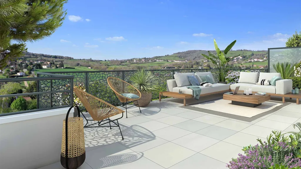 Terrass - New Build Apartments with Views in Lentilly