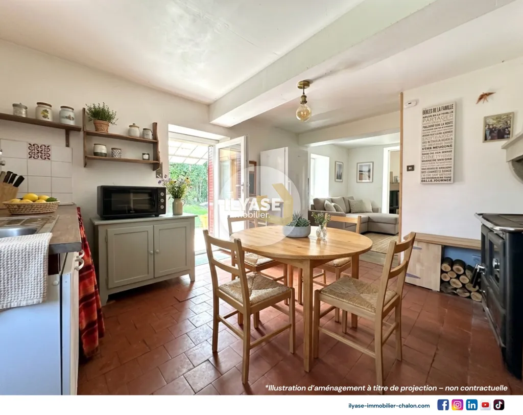 Söögituba - Charming House with Garden in Jully-lès-Buxy