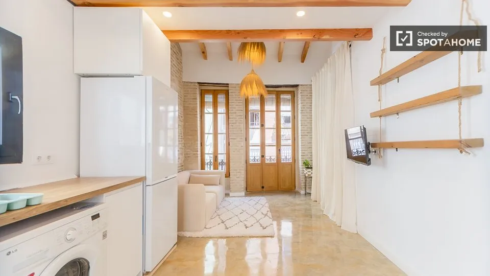 Cuisine - Furnished Flat with Terrace in Cabanyal-Canyamelar