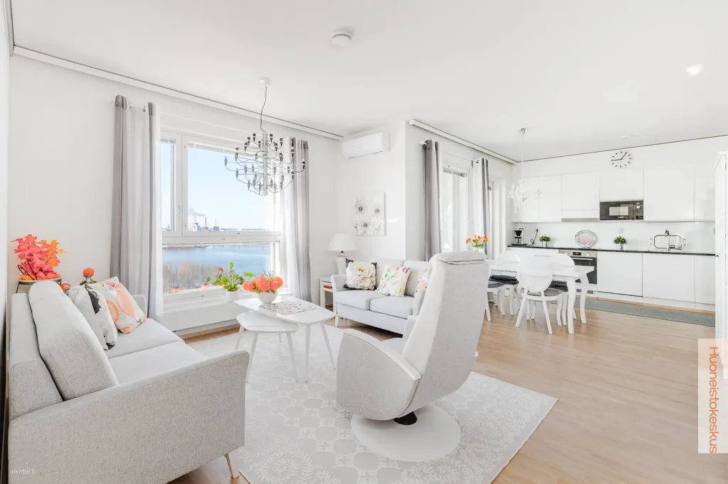 Séjour - Modern Apartment with Sea View in Oulu