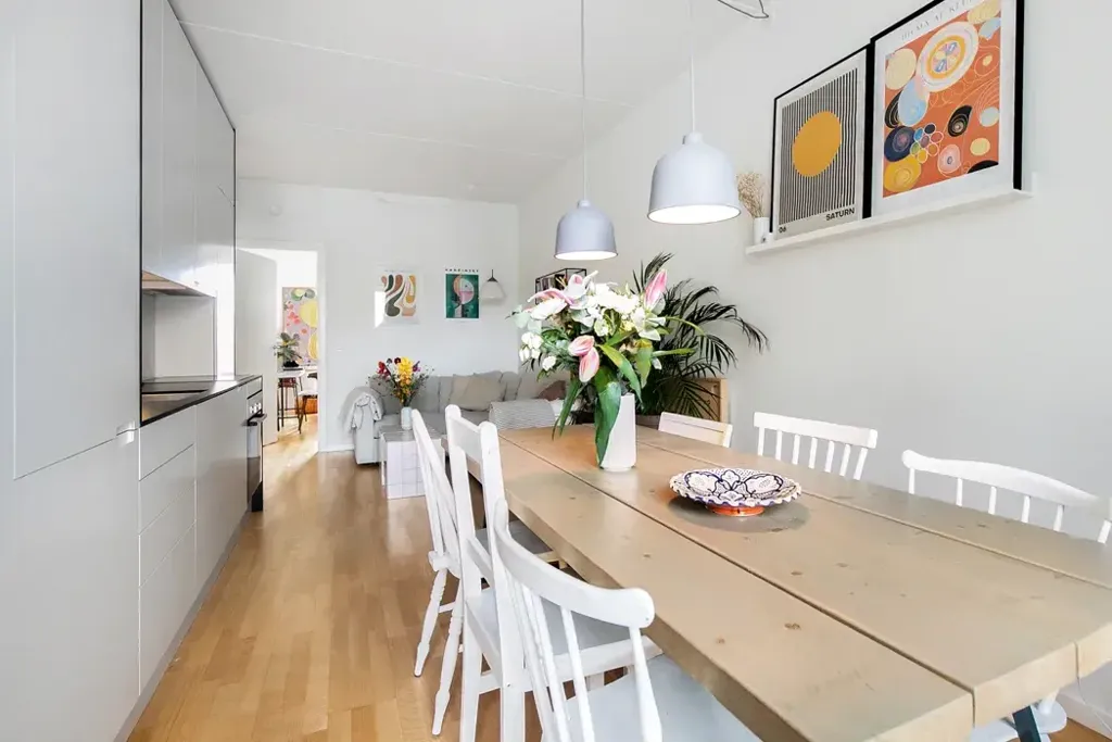 Söögituba - 4-Bed Apartment with Balcony in Bryggerhaven