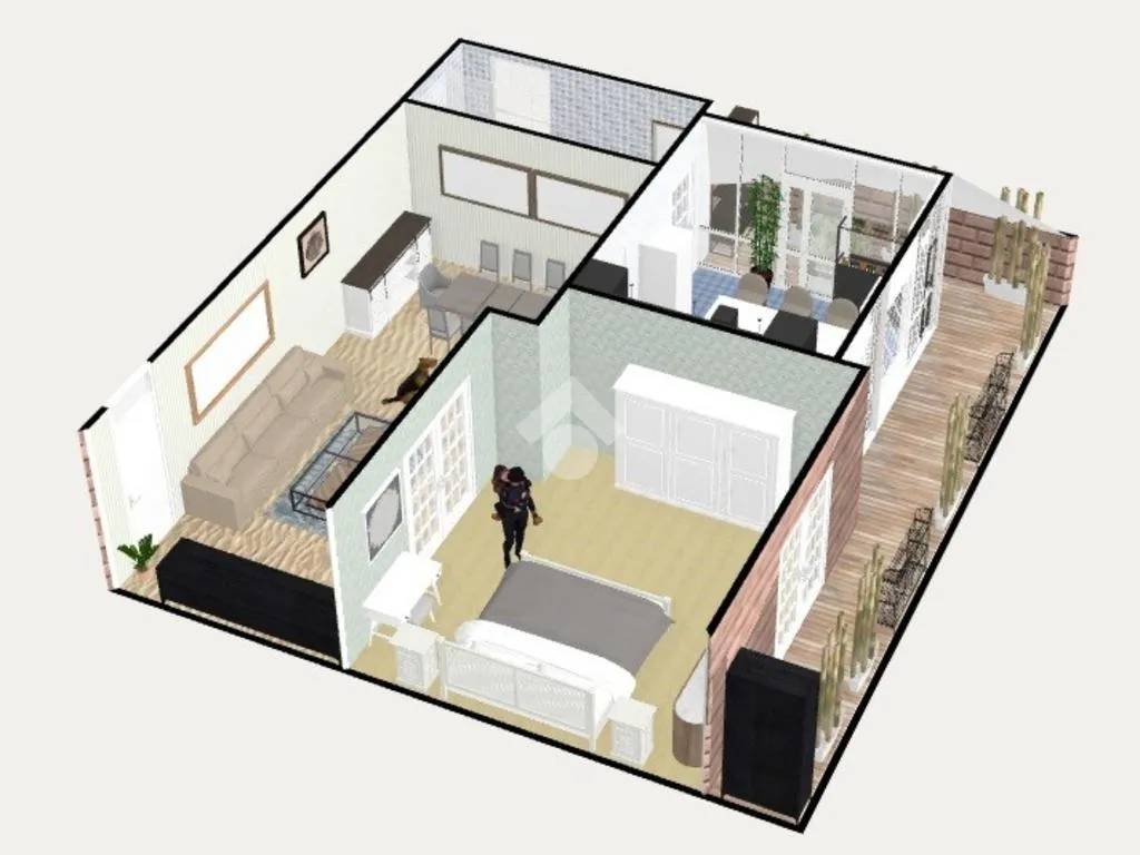 Spacious Studio with Balcony in Rome