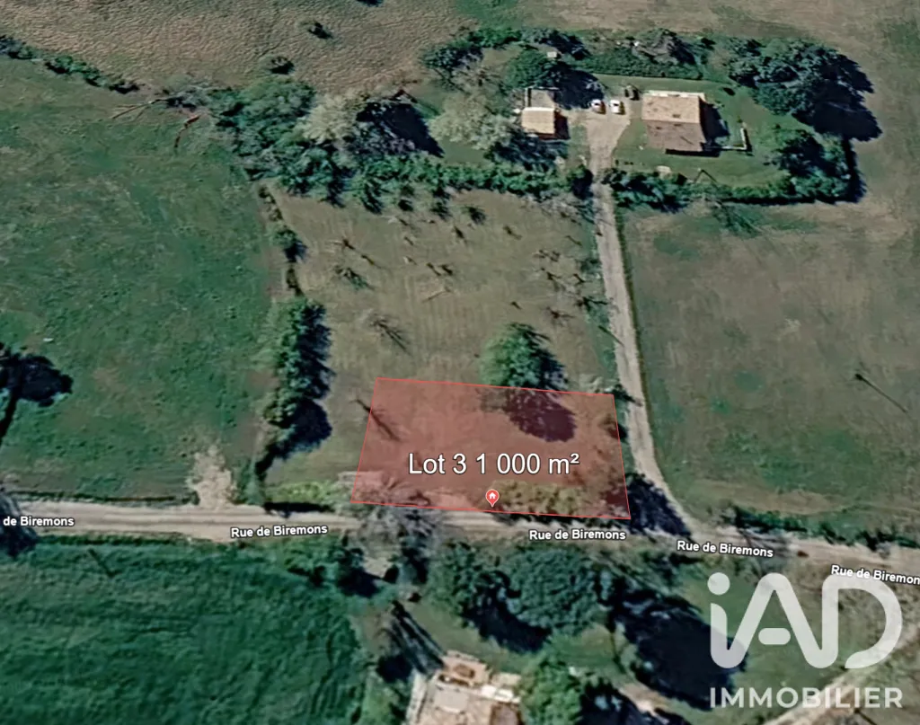 Vista aerea - Buildable Land with Private Access in Casteljaloux
