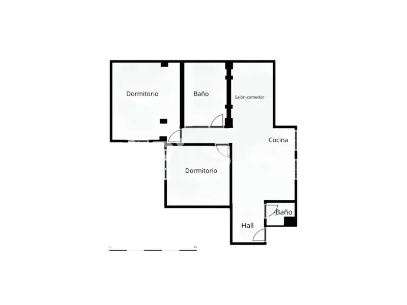Plan - Flat with Central Heating in Oviedo
