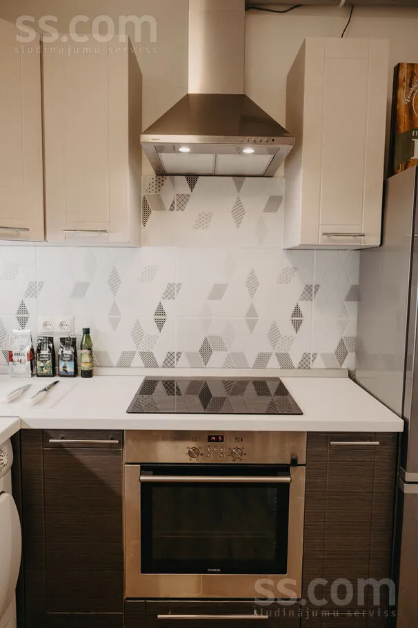 Cuisine - 1-Bedroom Apartment with Garden View in Riga Centre