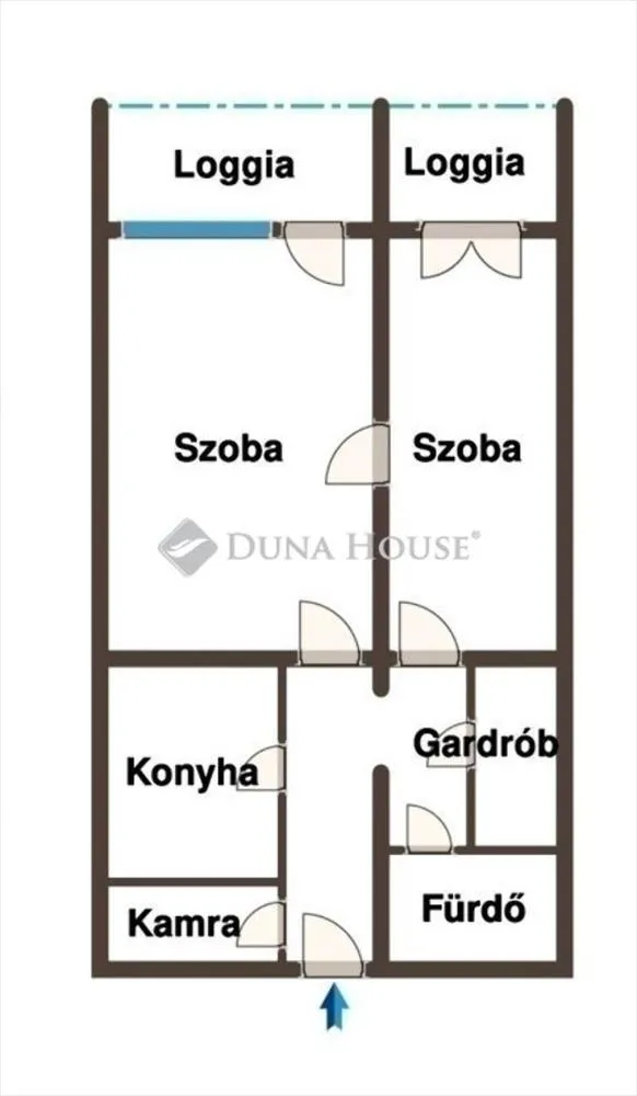 Planimetria - Apartment with Garden View in Budapest 14th District