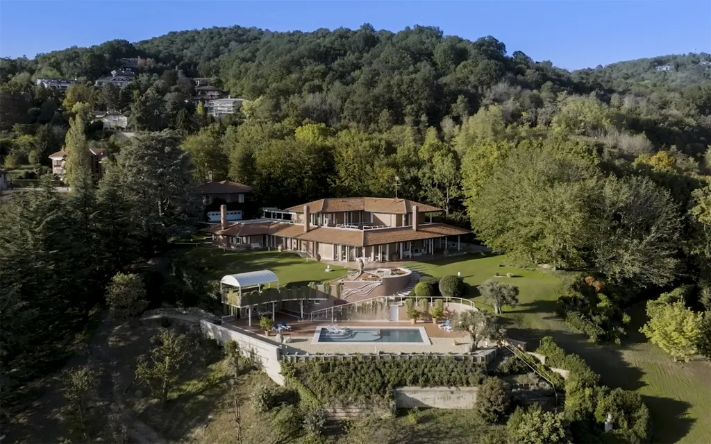 Aerial - Luxury Villa with Panoramic Views in Turin
