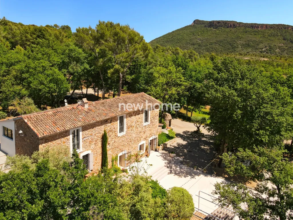 Aerial - Luxury Farmhouse with Pool in Fayence