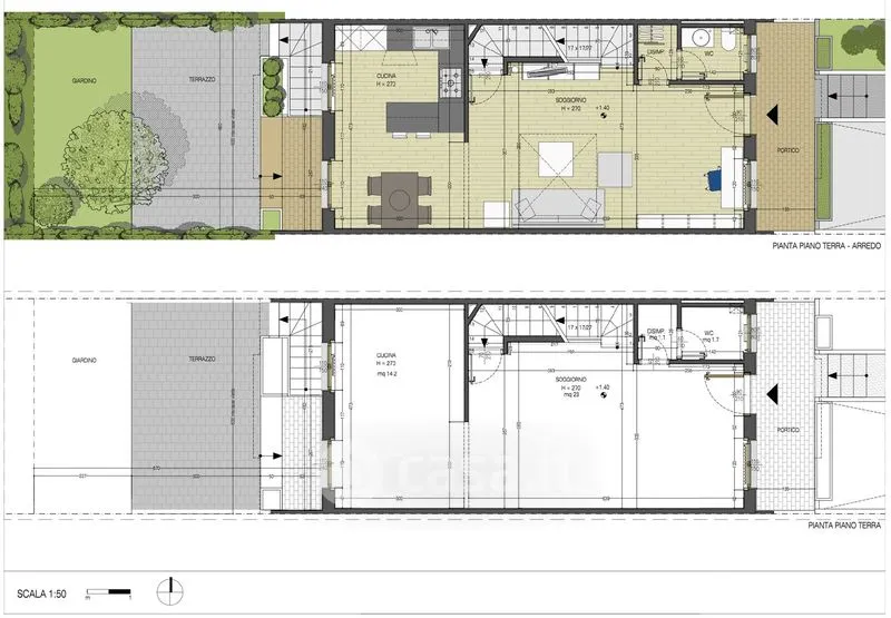 Plan - Terraced Villa with Double Garden in Saronno