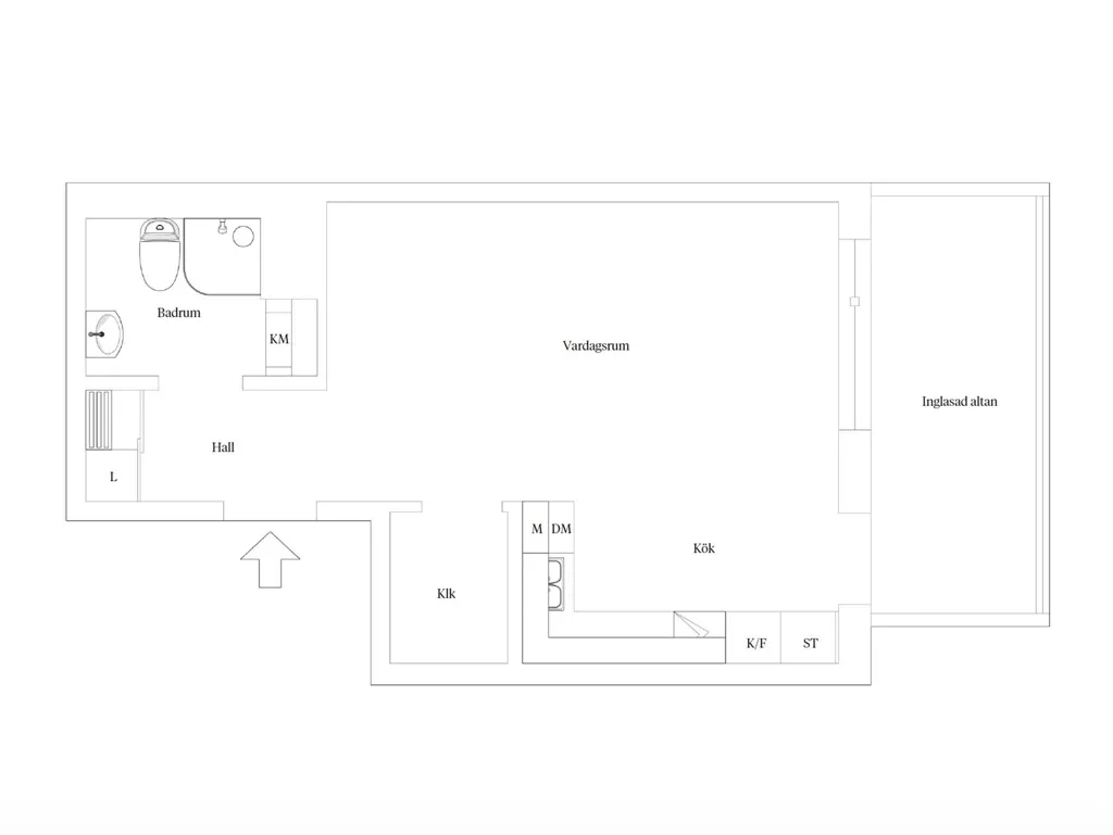 Plan - Apartment with Private Terrace in Stockholm
