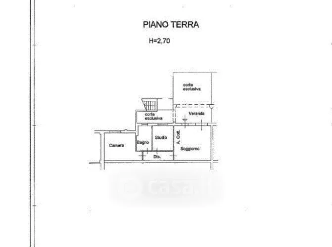 Plan - Trilocale with Private Garden in Scarlino