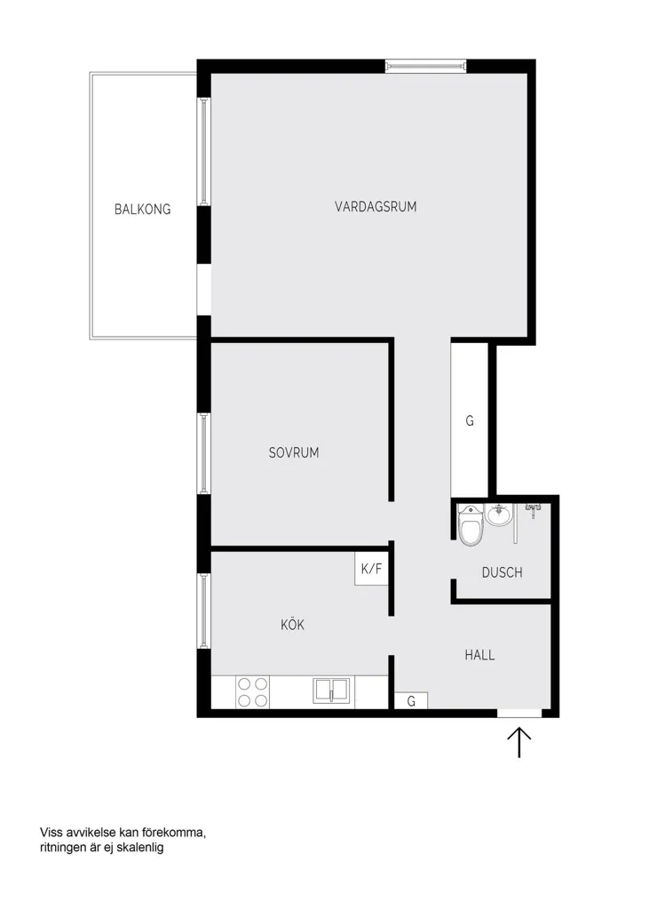 Appartement 2 pièces à Haninge kommun