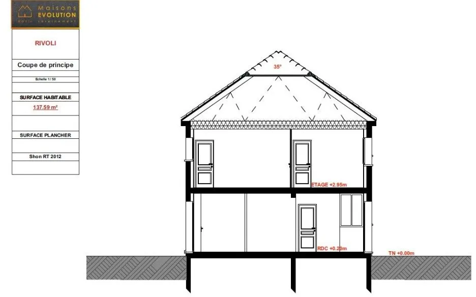 Planimetria - Custom Build House with Garden in Bazemont