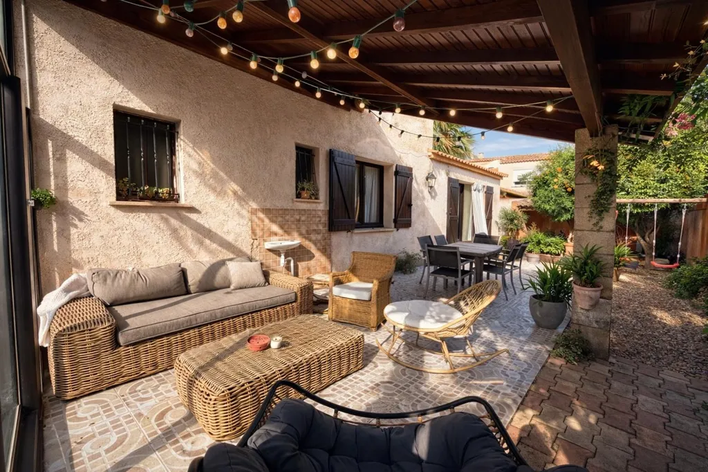 Terrasse - Maison détachée avec jardin à Sauvian