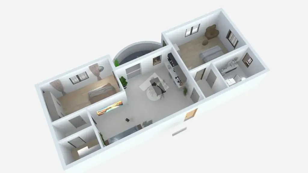 Plan - Modern Apartment with Terrace in Verona