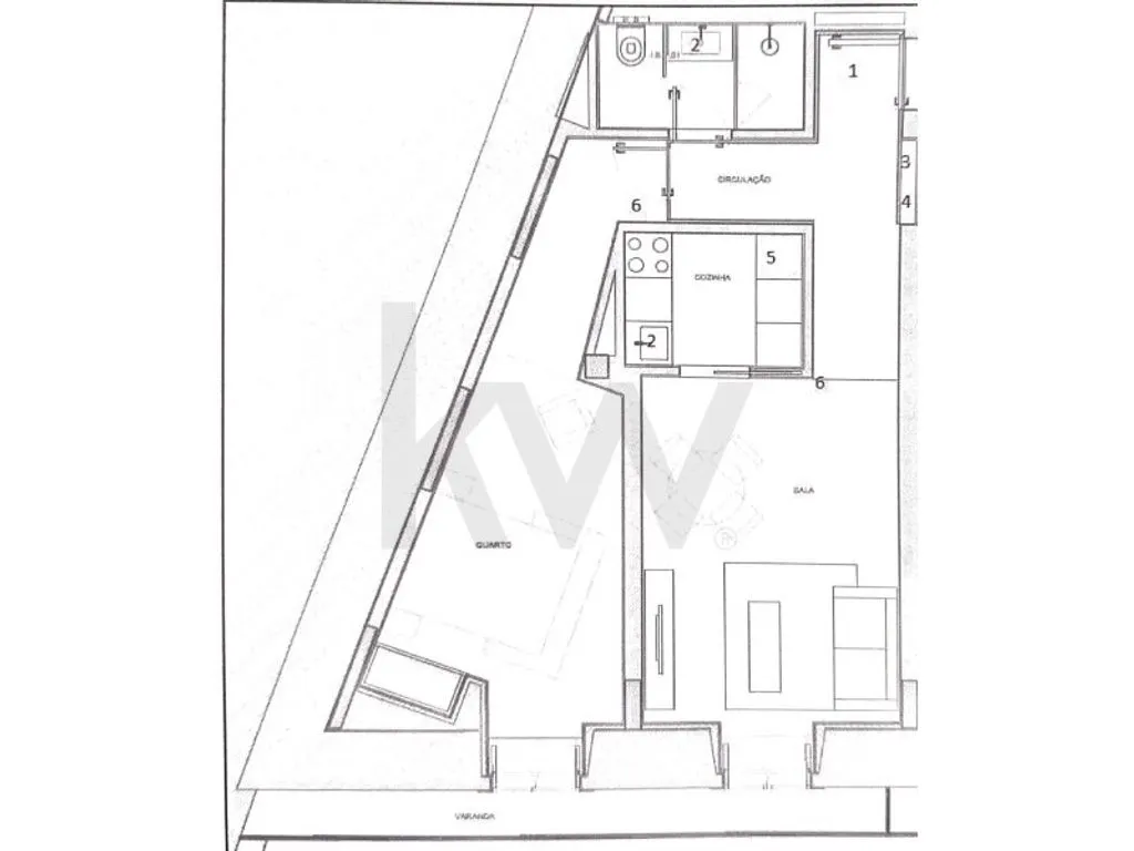 Plan - Luxury Flat with South-Facing Patio in Lisbon