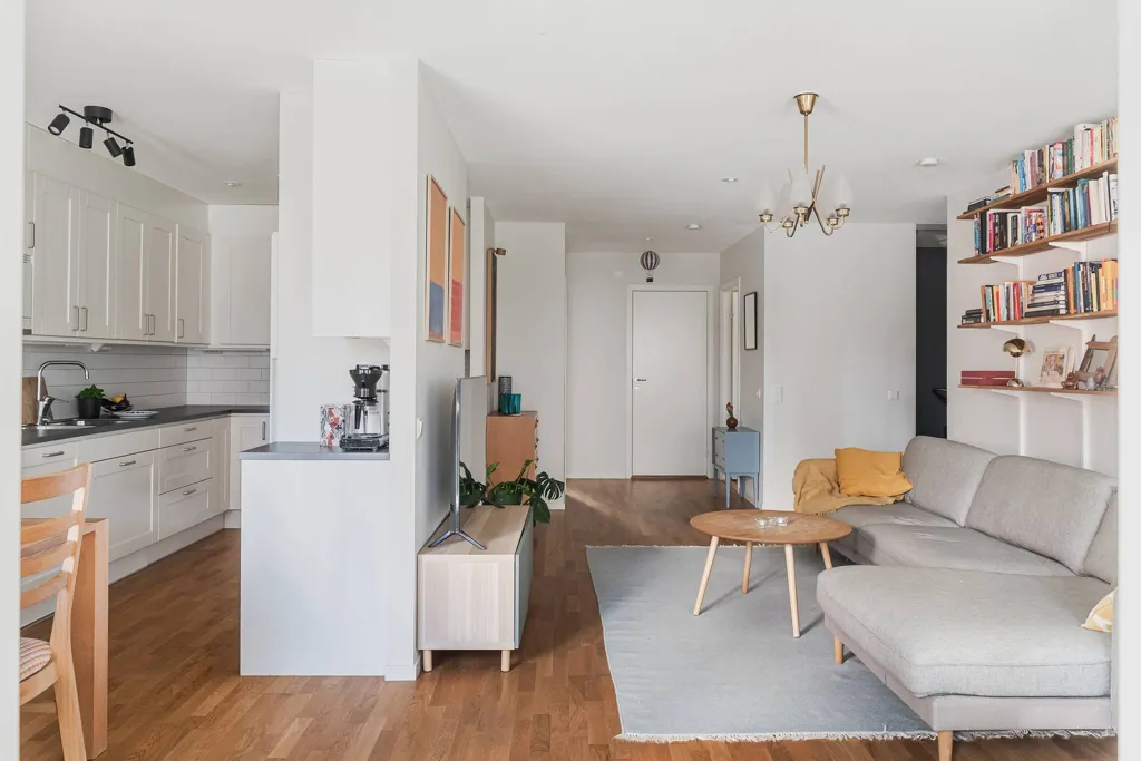 Living Room - Seafront Apartment with Glazed Terrace in Limhamn