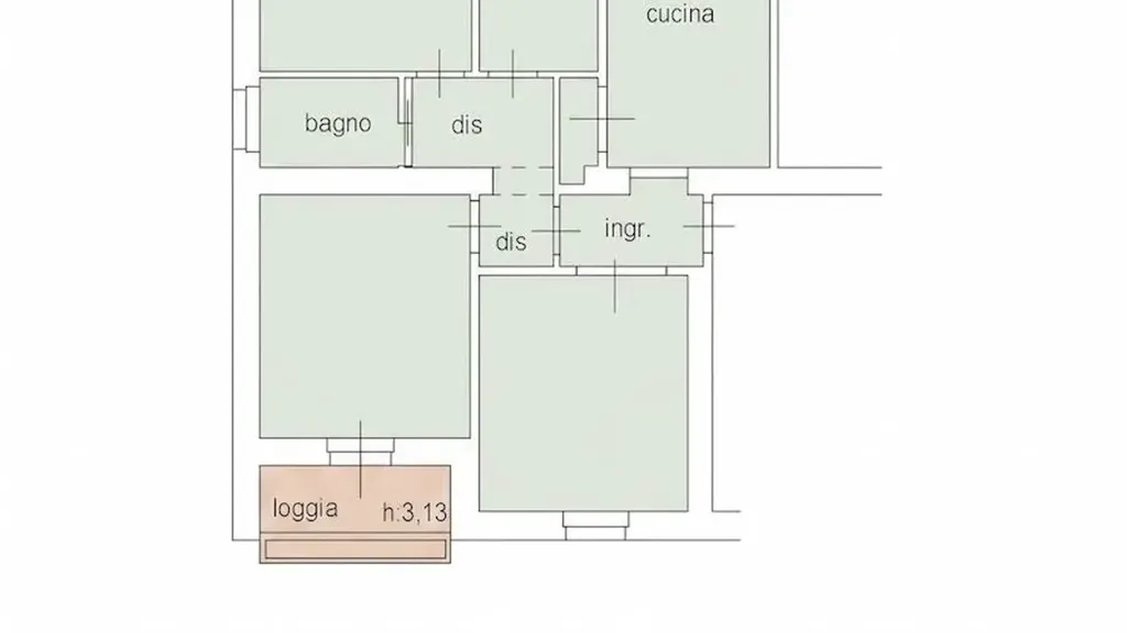 Plaan - Apartment with Balcony in Rosignano Marittimo