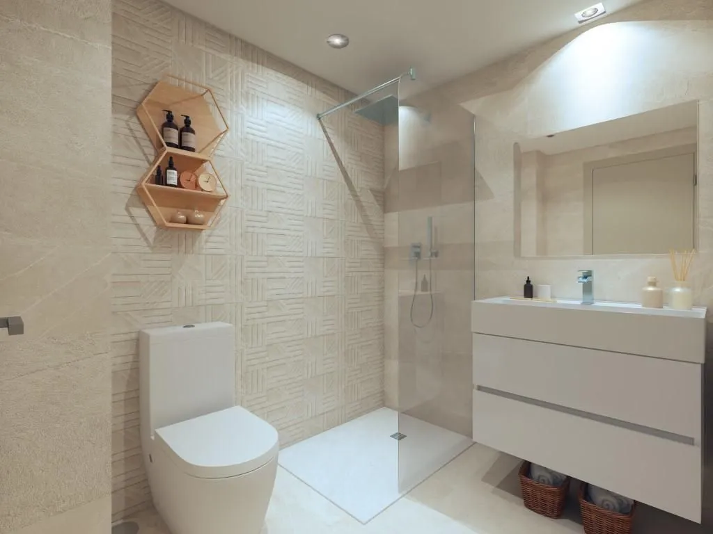 Salles de bain - East-Facing Apartment with Pool in Mijas
