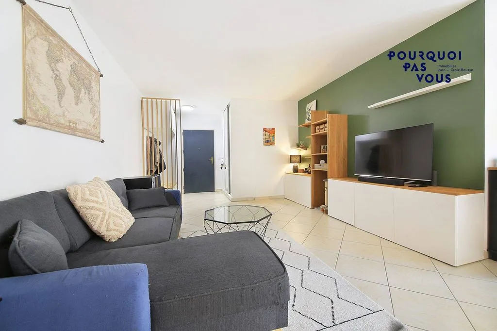 Séjour - Appartement T3 avec Balcon sur la Croix-Rousse à Lyon