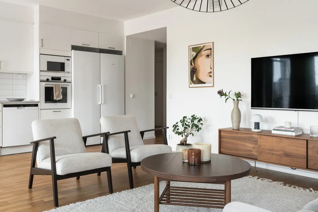 Séjour - Modern Apartment with Balcony in Göteborg