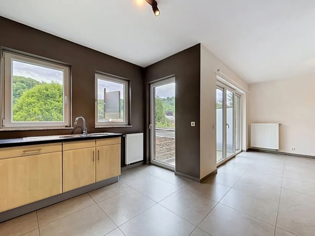 Kitchen - Spacious Apartment with Terrace in Chaudfontaine