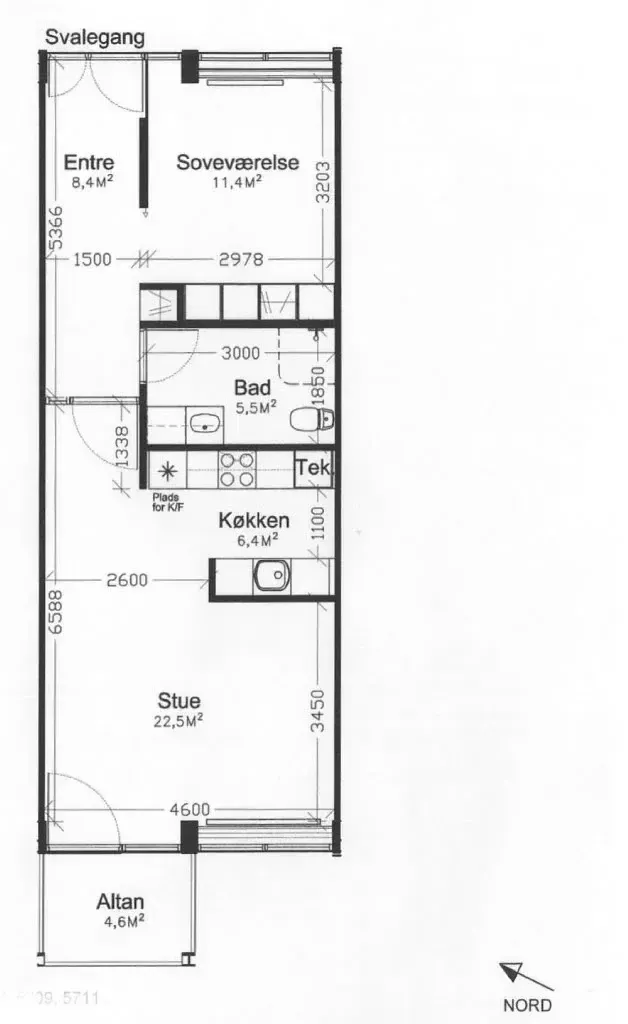 2-toaline korter asukohas Aalborg
