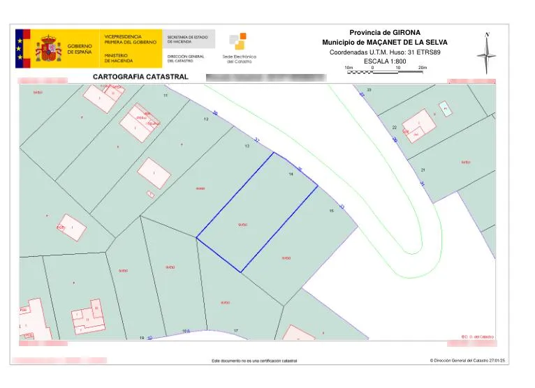 Plaan - Plot in Montbarbat Urbanisation, Maçanet De La Selva