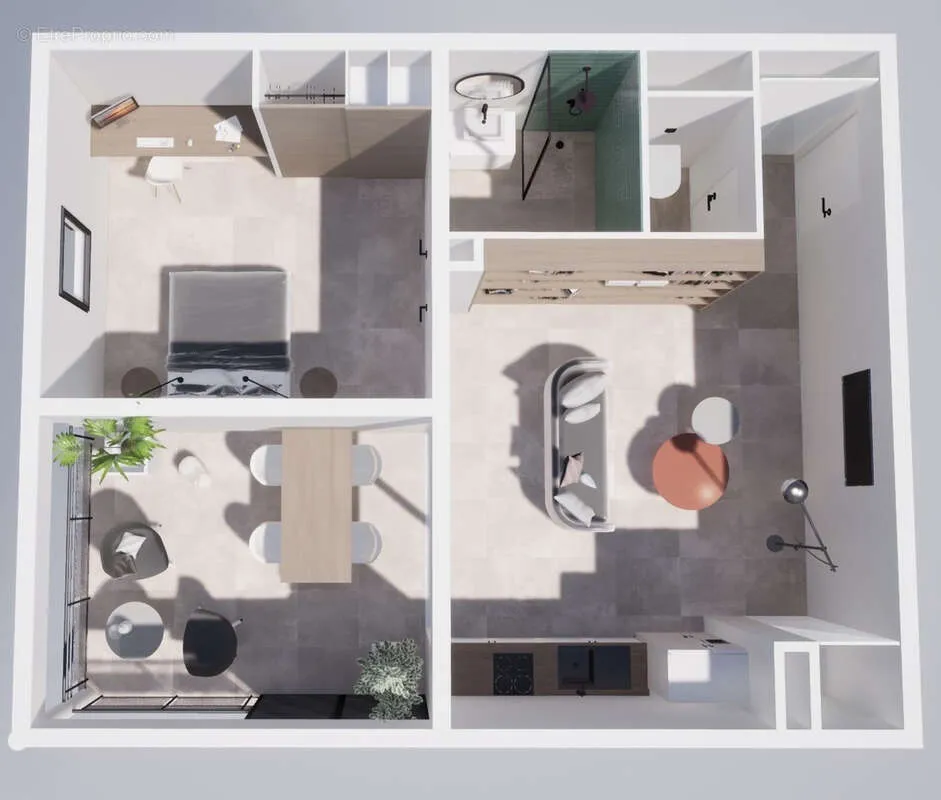 Plan - Appartement Neuf avec Terrasse au Marin