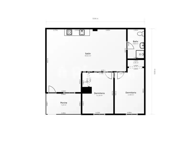 Floor Plan - Modern Flat with Terrace in Arroyo de la Miel