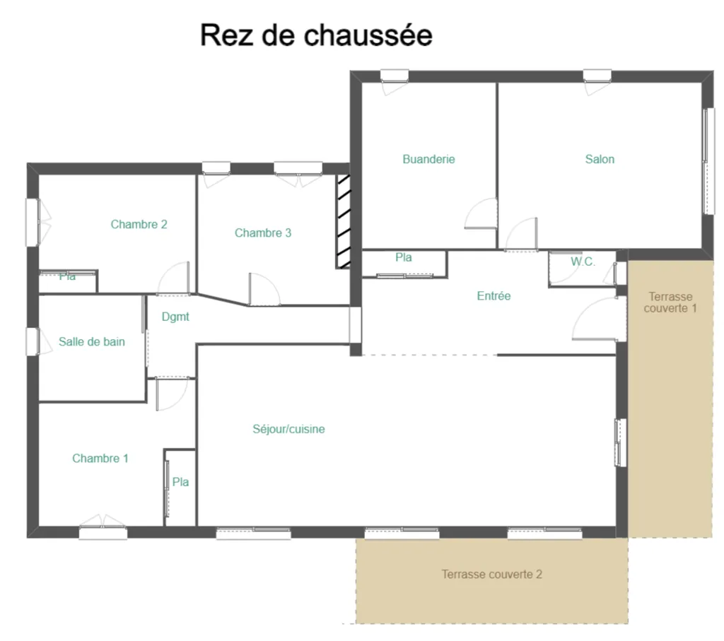 Plaan - Modern Villa with Terrace near Millau