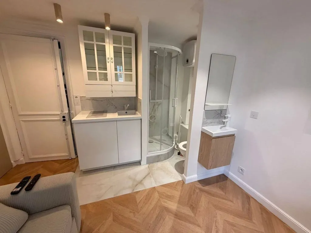 Séjour - Studio rénové à La Muette, Paris