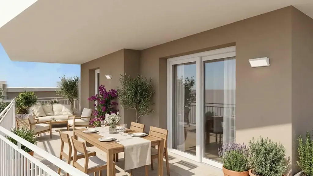 Balcony - New Apartment with Terrace in Follonica