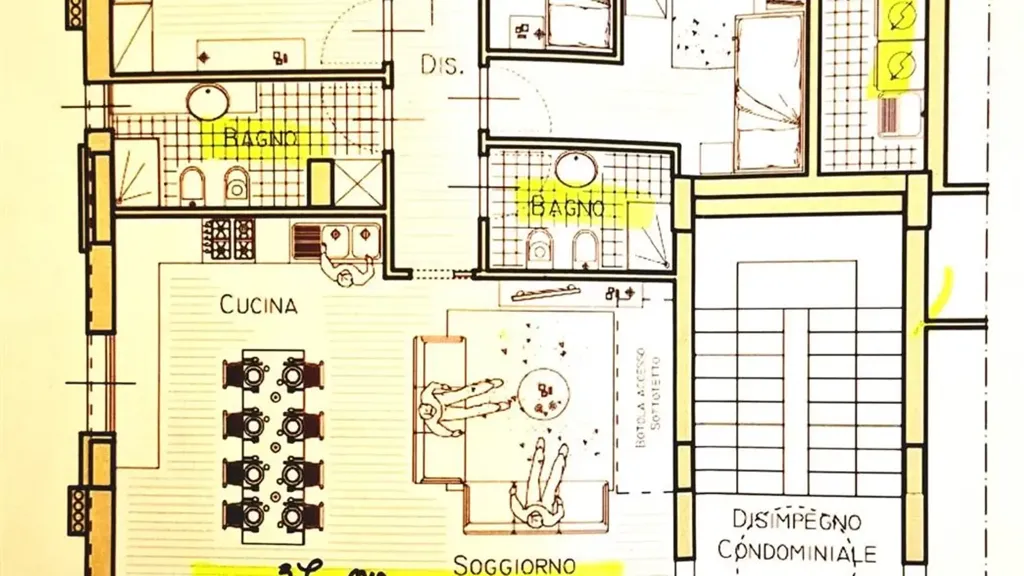 Plan - Newly Built Attic Apartments with Terraces in Empoli