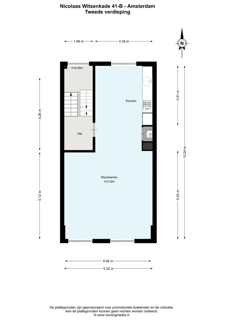 Plan - Duplex Apartment with Singelgracht View in Amsterdam