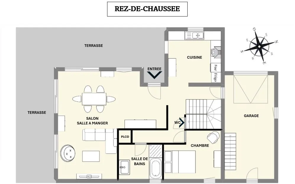 Plaan - Contemporary House with Waterfront Proximity in Plouhinec