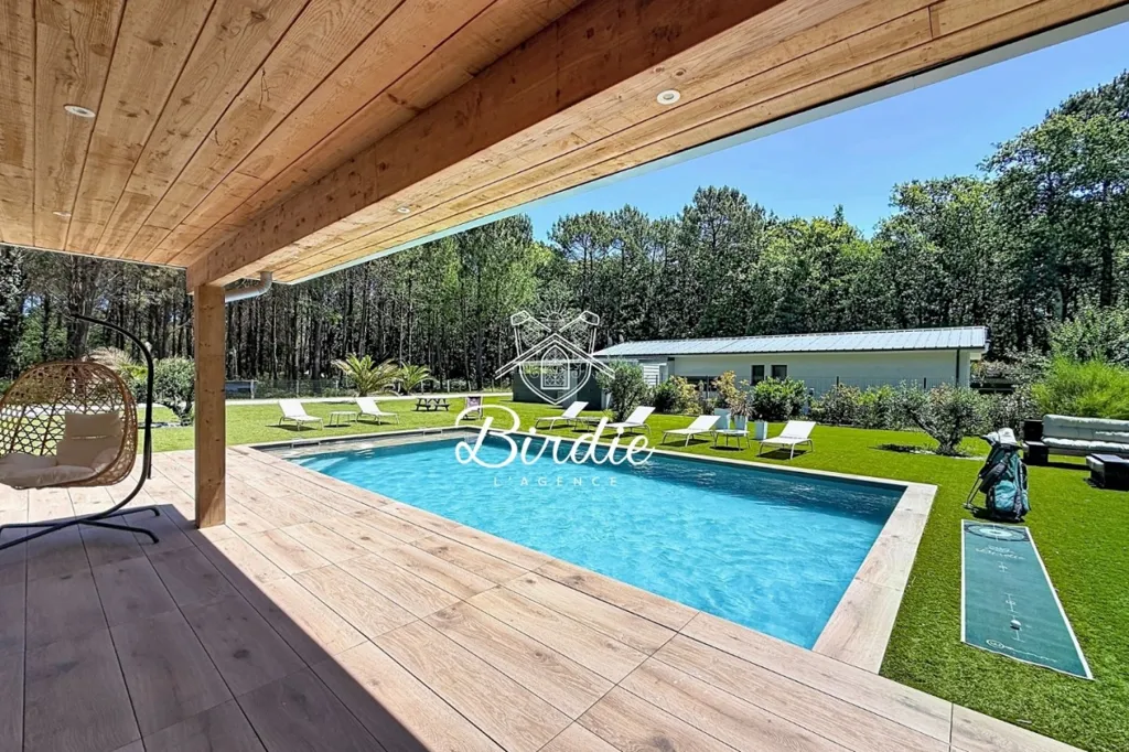 Piscina - Architectural Villa with Pool near Capbreton